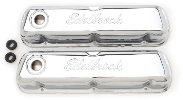 Edelbrock - Edelbrock Valve Cover Signature Series Ford 260-289-302-351W CI V8 Chrome - 4460