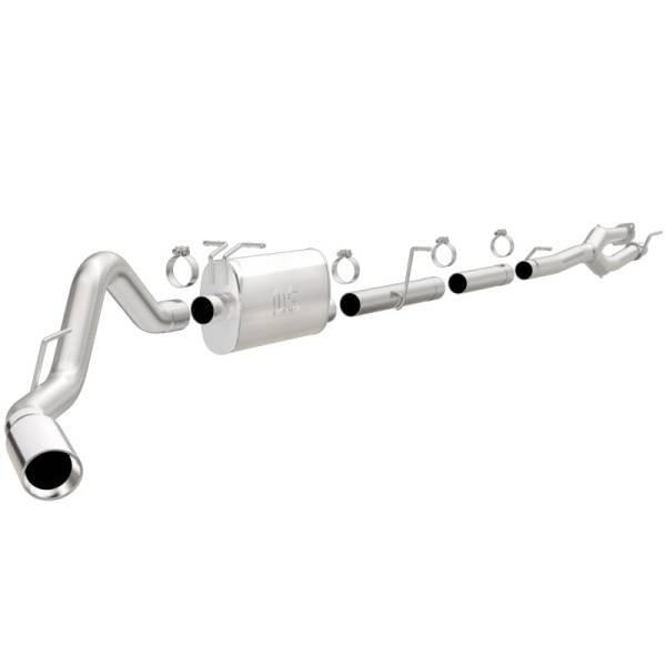 Magnaflow - Magnaflow Sys C/B 11-15 Ford Super Duty F250 6.2L EC CC, SS 3.5in Single Rear Pass Side Ext 5in Tip - 19174