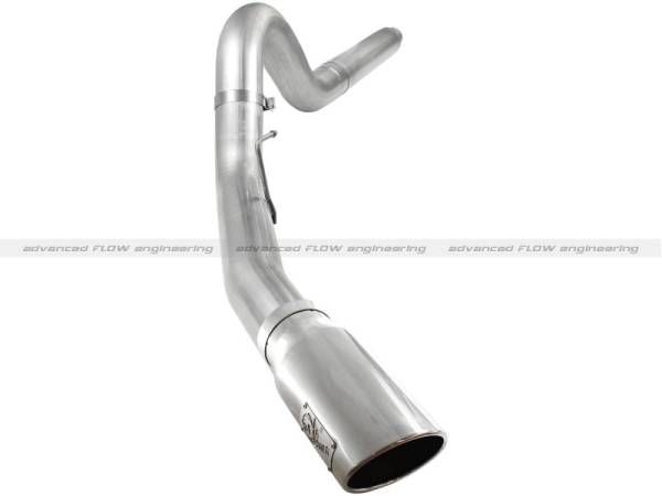 aFe - aFe Atlas 5in DPF-Back Aluminized Steel Exh Sys, Ford Diesel Trucks 08-10 V8-6.4L (td) Polished tip - 49-03054-P