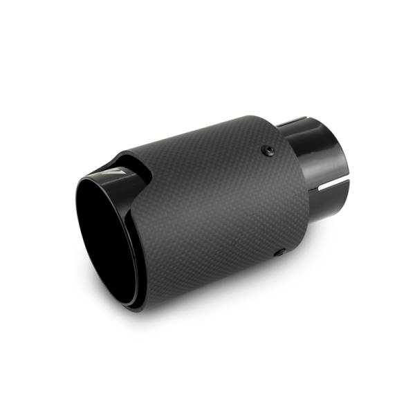 Mishimoto - Mishimoto Carbon Fiber Muffler Tip 2.5in Inlet 3.5in Outlet M Black - MMEXH-TIP-CFM25BK