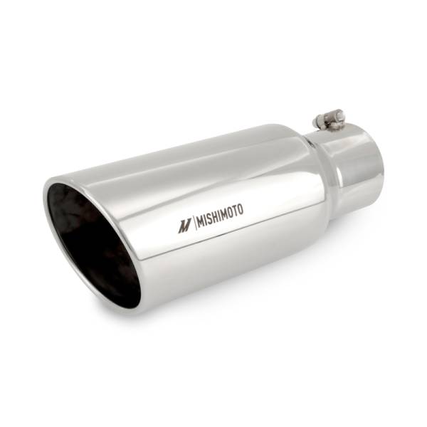 Mishimoto - Mishimoto Universal Steel Muffler Tip 4in Inlet 6in Outlet Polished - MMEXH-TIP-DSL46