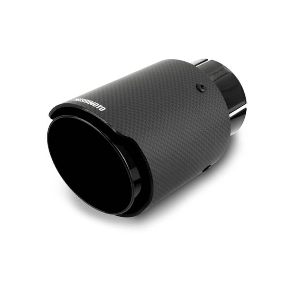 Mishimoto - Mishimoto Carbon Fiber Muffler Tip 3in Inlet 4in Outlet Black - MMEXH-TIP-CF3BK