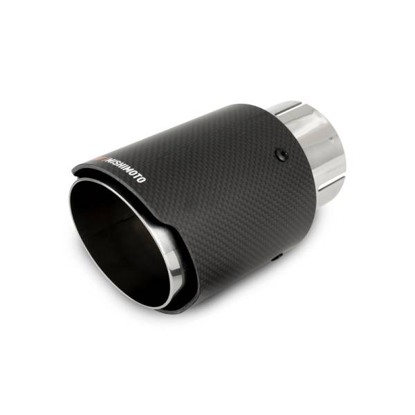 Mishimoto - Mishimoto Carbon Fiber Muffler Tip 3in Inlet 4in Outlet Polished - MMEXH-TIP-CF3P