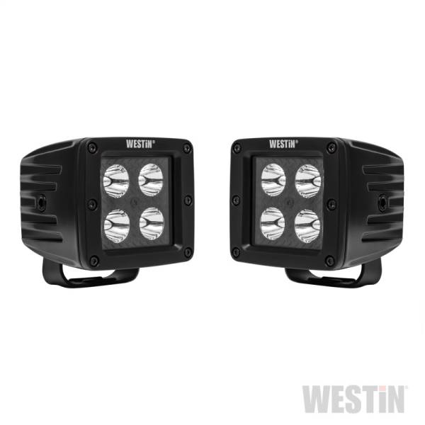 Westin - Westin LED Auxiliary Light 3.2in x 3.0in Spot w/5W Cree - Black - 09-12205A-PR