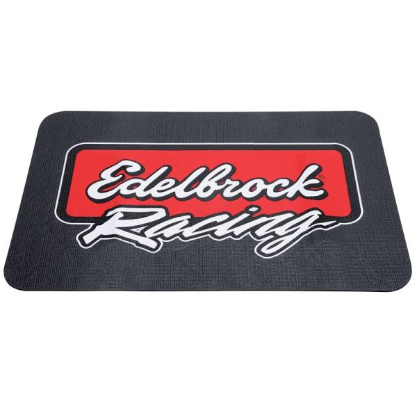 Edelbrock - Edelbrock Racing Fender Cover - PVC Foam Mat - 2 Color Printed Edelbrock Racing Logo - 2324