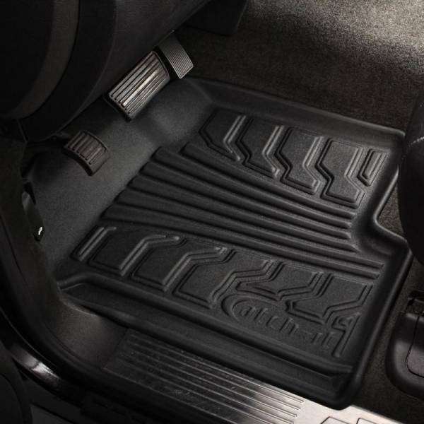 LUND - LUND 08-10 Ford F-250 Super Duty Catch-It Floormat Front Floor Liner - Black (2 Pc.) - 283021-B