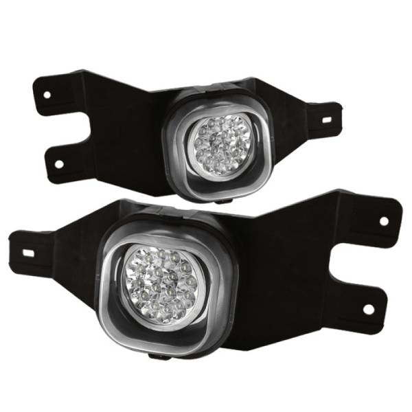 SPYDER - SPYDER Ford F250/F350 99-04/Ford Excursion 00-05 LED Fog Lights w/Switch Clear FL-LED-FF25001-C - 5015648