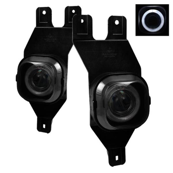 SPYDER - SPYDER Ford F250/F350 99-04/Excursion 00-05 Halo Projector Fog Lights w/swch Smke FL-P-FF25001-HL-SM - 5021366