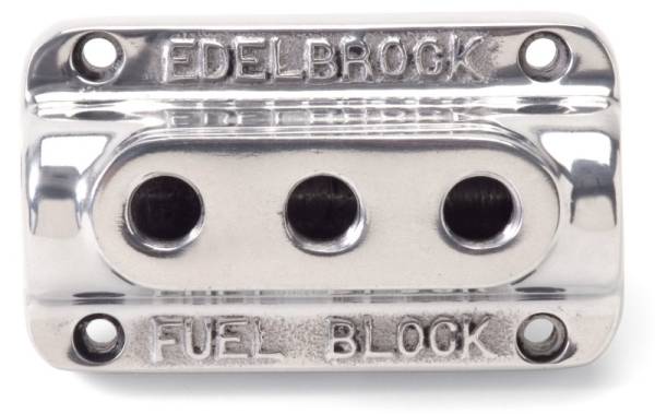 Edelbrock - Edelbrock Fuel Block Triple Polished - 12851