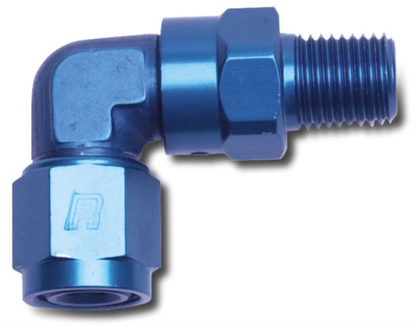 Russell - Russell Performance -10 AN 90 Degree Female to Male 1/2in Swivel NPT Fitting - 614010