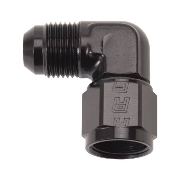 Russell - Russell Performance -6 AN 90 Degree Male AN to Female AN Fitting (Black) - 614805
