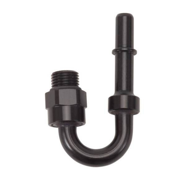 Russell - Russell Performance Adapter Fitting 3/8in SAE Quick Disc Male to #6 SAE Port Male Swivel 180Deg Blk - 644013