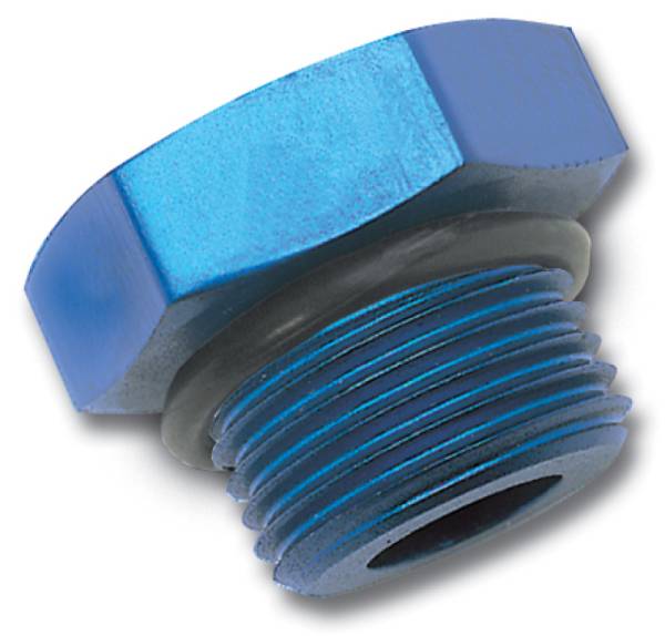 Russell - Russell Performance -4 AN Straight Thread Plug (Blue) - 660260