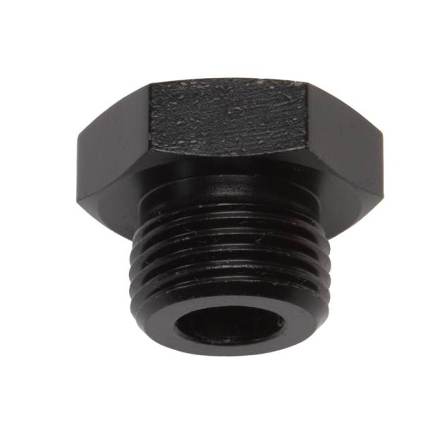 Russell - Russell Performance -8 AN Straight Thread Plug (Black) - 660283