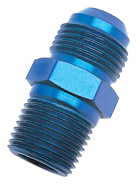 Russell - Russell Performance -6 AN to 1/4in NPT Straight Flare to Pipe (Blue) - 660440