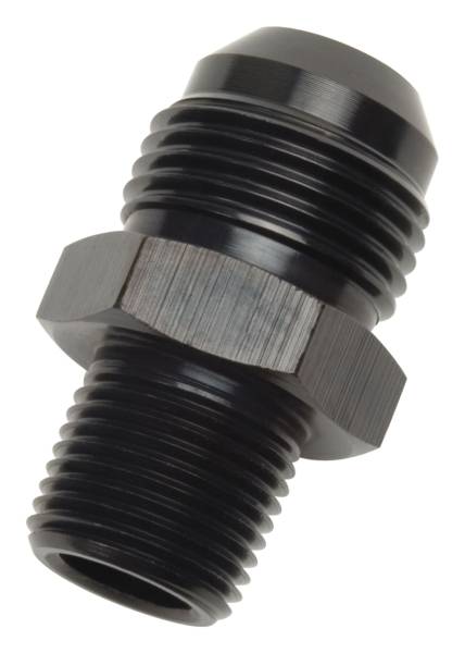 Russell - Russell Performance -12 AN to 1/2in NPT Straight Flare to Pipe (Black) - 660523