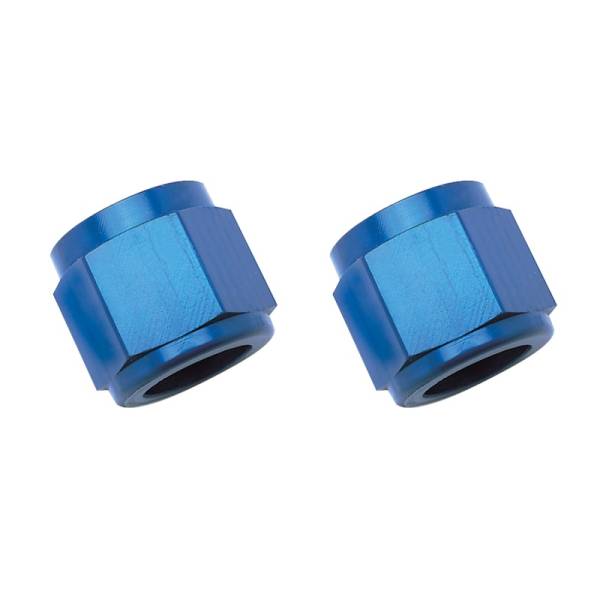 Russell - Russell Performance -6 AN Tube Nuts 3/8in dia. (Blue) (2 pcs.) - 660570