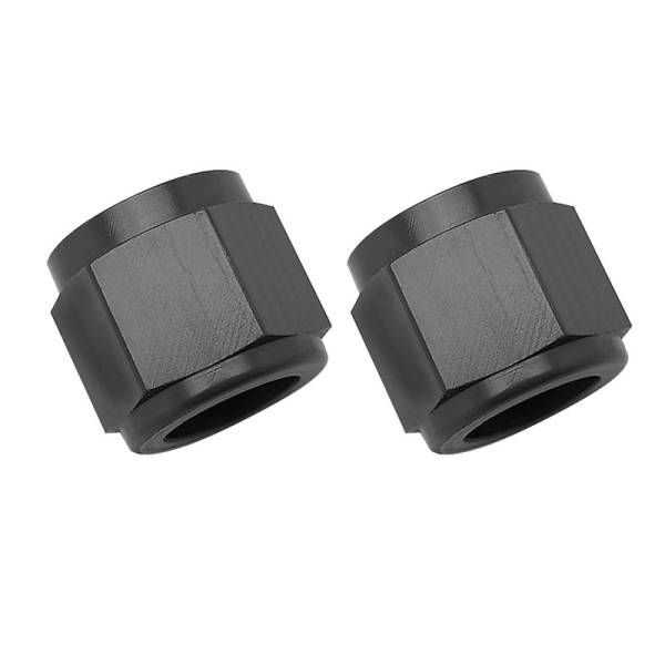 Russell - Russell Performance -6 AN Tube Nuts 3/8in dia. (Black) (2 pcs.) - 660575