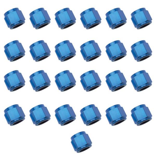 Russell - Russell Performance -6 AN Tube Nuts 3/8in dia. (Blue) (25 pcs.) - 660578