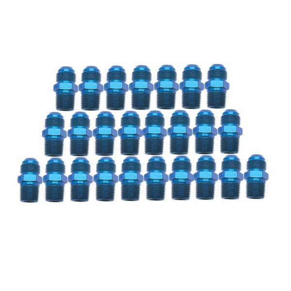Russell - Russell Performance -10 AN to 3/8in NPT Straight Flare to Pipe (Blue) (25 pcs.) - 670038