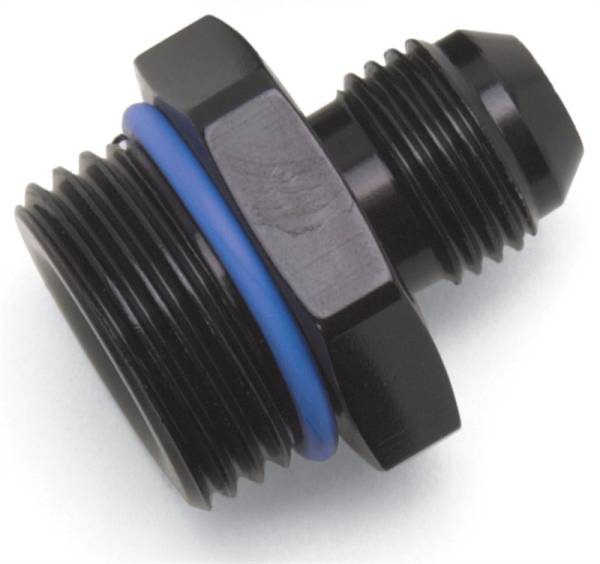 Russell - Russell Performance -10 AN Male Flare to -8 SAE Male Port Adapter Fitting - Black Anodized - 670940
