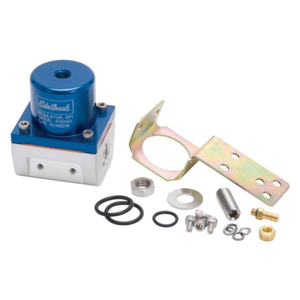 Edelbrock - Edelbrock Fuel Pressure Regulator EFI 180 GPH 35-90 PSI -6 In/Out -6 Return Blue/Clear - 174042