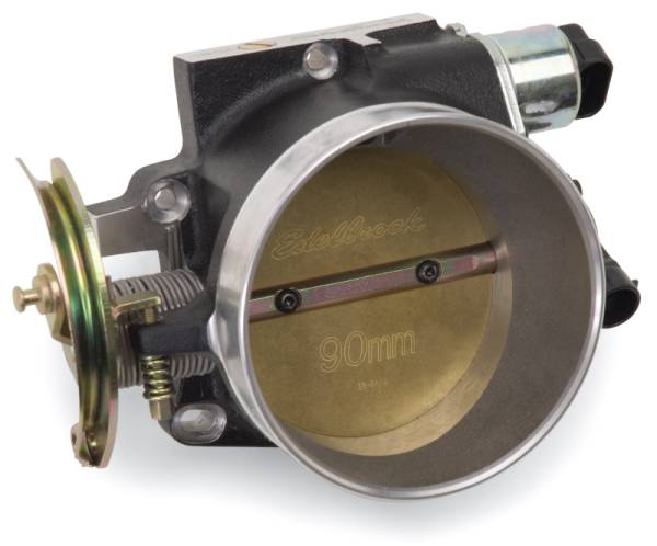 Edelbrock - Edelbrock Throttle Body Victor Universal LS1 90mm Black Mini Texture Powder Coating - 38643