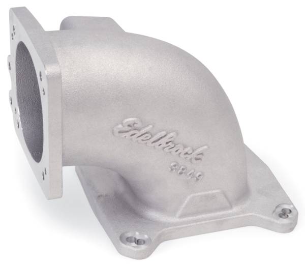Edelbrock - Edelbrock High Flow Intake Elbow 95mm Throttle Body to Square-Bore Flange As-Cast Finish - 3849