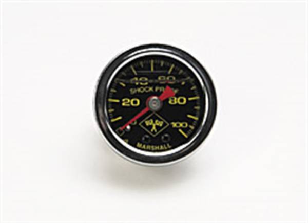Russell - Russell Performance 100 psi fuel pressure gauge black face chrome case (Liquid-filled) - 650320