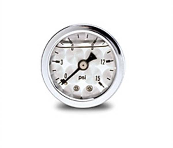 Russell - Russell Performance 15 psi fuel pressure gauge machine face (Liquid-filled) - 650390