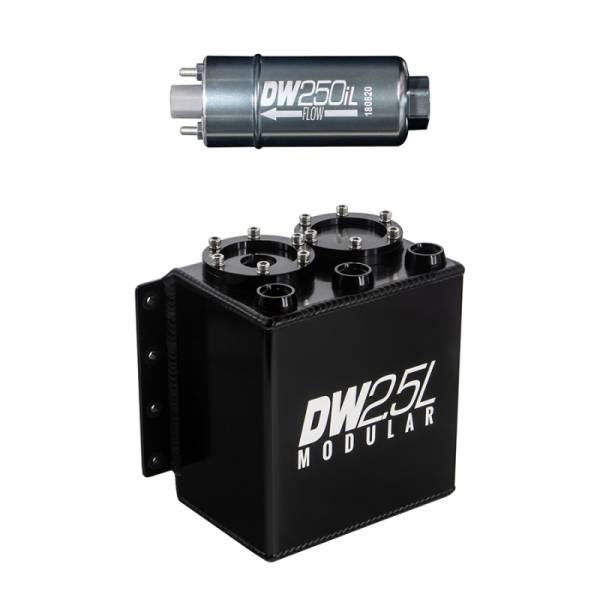 DeatschWerks - DeatschWerks 2.5L Modular Surge Tank (Incl. 1 DW250iL In-Line Fuel Pump) - 6-251-25ST