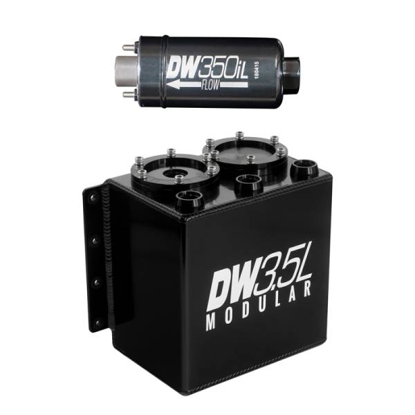 DeatschWerks - DeatschWerks 3.5L Modular Surge Tank (Incl. 1 DW350iL In-Line Fuel Pump) - 6-351-35ST