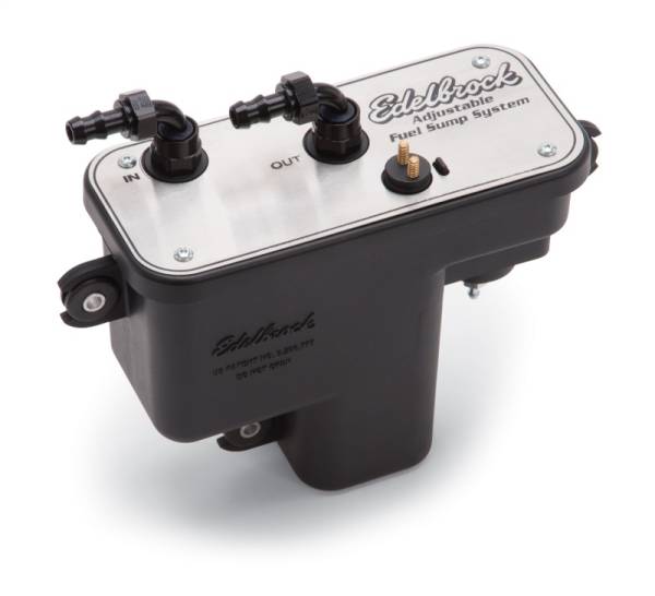 Edelbrock - Edelbrock Fuel System Universal Fuel Sump Module Adjustable Fuel Sump Tank Only 255 LPH - 36032