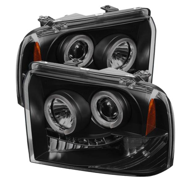 SPYDER - SPYDER Ford F250/350 05-07 Projector Headlights LED Halo LED Blk Smke PRO-YD-FS05-HL-BSM - 5078483