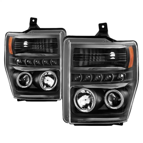 SPYDER - SPYDER Signature Ford F250/350/450 Super Duty 08-10 Projector Headlights (PRO-YD-FS08-HL-BKV2) - 5086006