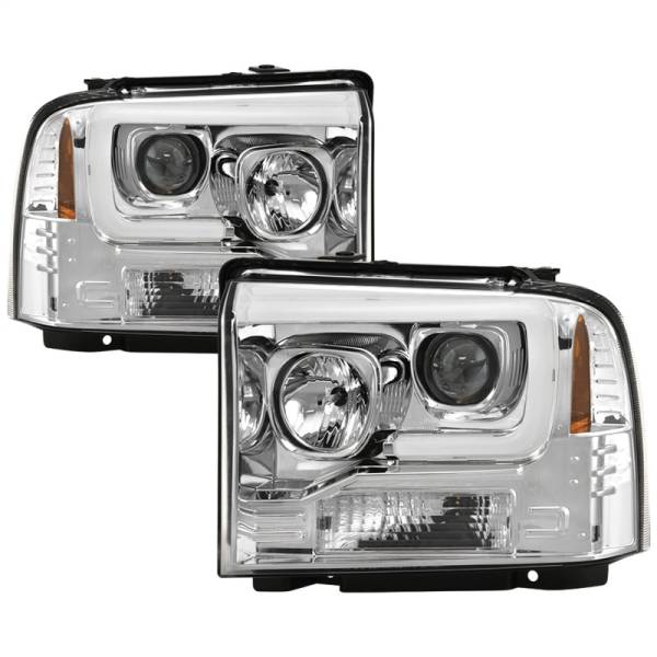 SPYDER - SPYDER Platinum Ford F250/350/450 05-07 High-Power LED Module Proj. Headlights-Chrome (PRO-YD-FS05V2 - 5087904