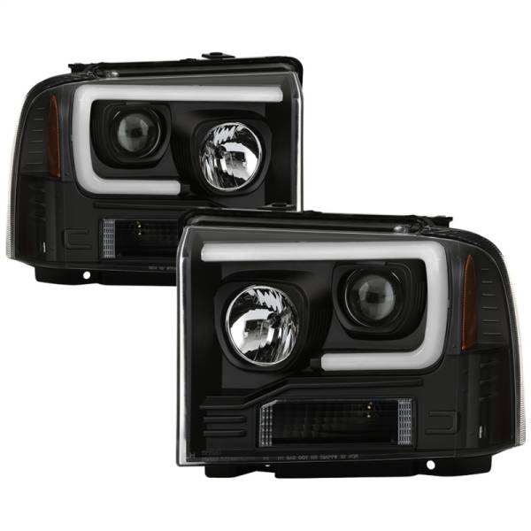 SPYDER - SPYDER 05-07 Ford F250/350/450 Super Duty Projector LED Black PRO-YD-FS05V2PL-BK - 5087911