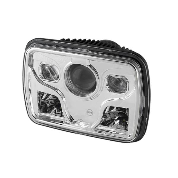 SPYDER - SPYDER Xtune Rectangular SeaLED Beam 7X6 Inch LED Headlights ( High/Low Beam ) Chrome PRO-JH-7X6LED-HL-C - 9026799