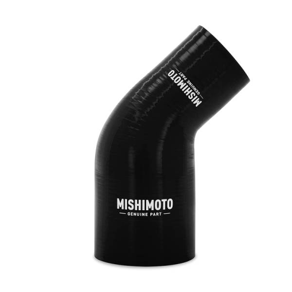 Mishimoto - Mishimoto Silicone Reducer Coupler 45 Degree 1.75in to 2.5in - Black - MMCP-R45-17525BK