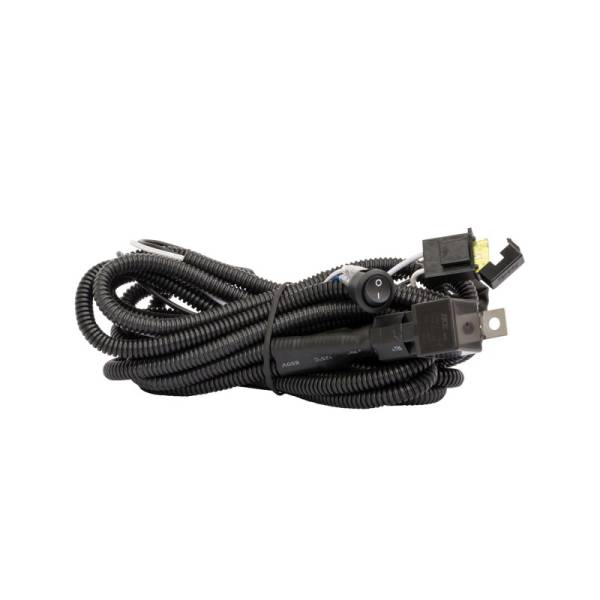 Westin - Westin 11ft Length 12 Ga Incl 30 Amp Fuse w/ Loom & Single Connector LED Wiring Harness - Black - 09-12000-5