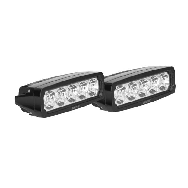 Westin - Westin Fusion5 LED Light Bar Single Row 5.5 inch Flex w/3W Epistar (Set of 2) - Black - 09-12232-PR