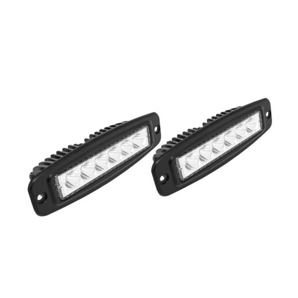 Westin - Westin Single Row 6 x 3W Bridgelux w/terminated wiring (set of 2) - Black - 09-1918FM6