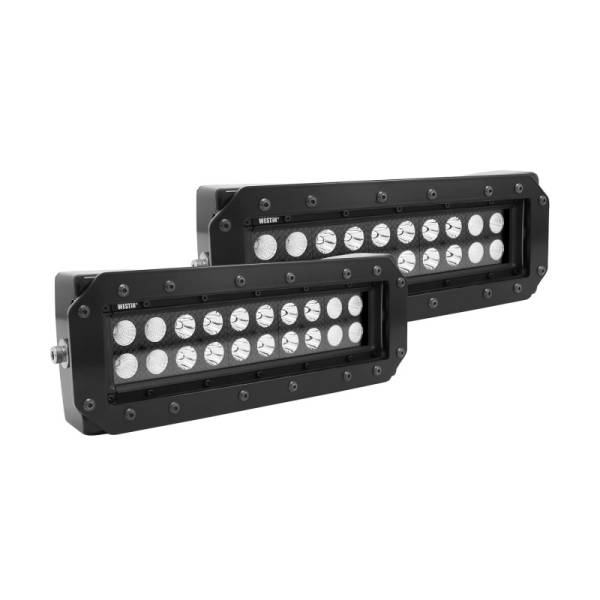 Westin - Westin HDX Flush Mount B-FORCE LED Light Kit (Set of 2) w/wiring harness - Black - 57-0035