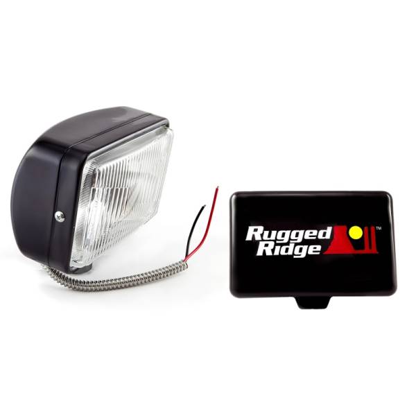 Rugged Ridge - Rugged Ridge 5-In x 7-In Halogen Fog Light Black Steel Housing - 15207.05