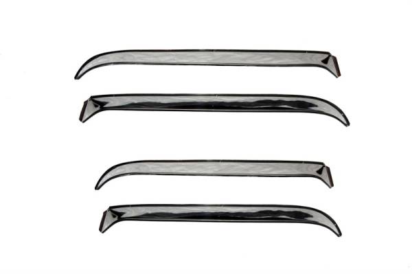 AVS - AVS 87-98 Ford F-250 Super Duty Ventshade Front & Rear Window Deflectors 4pc - Stainless - 14075