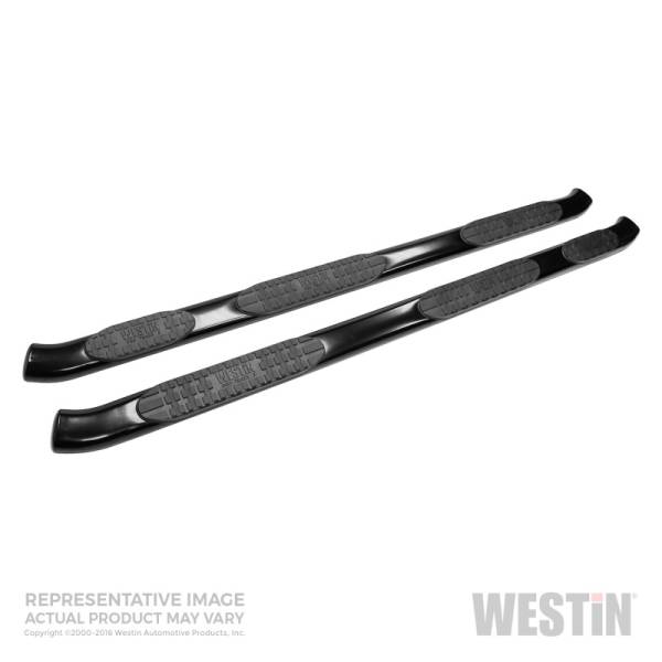 Westin - Westin 99-16 Ford F-250/350/450/550 Crew (8 ft bed) PRO TRAXX 5 WTW Oval Nerf Step Bars - Blk - 21-534235