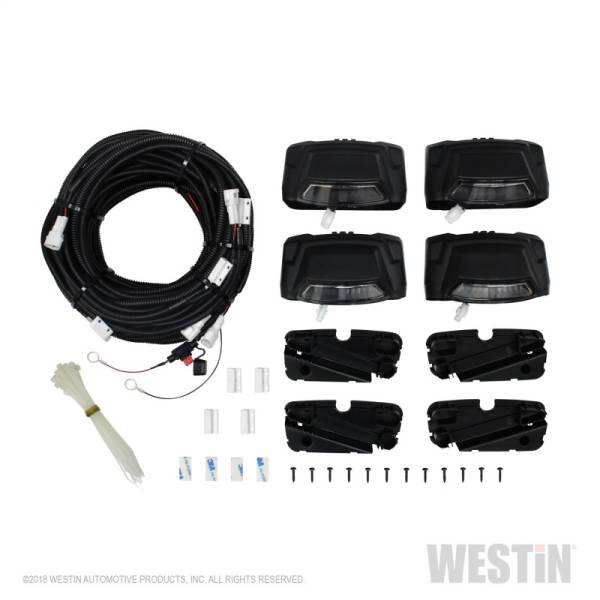 Westin - Westin R5 LED Light Kit - 4 End Caps Integrated LED Lights w/ Wiring Harness - Black - 28-51003