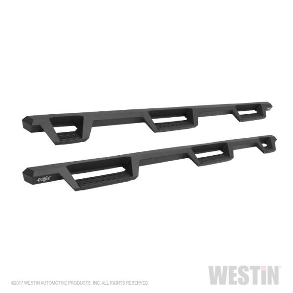 Westin - Westin 99-16 Ford F-250/350/450/550 CC (6.75ft Bed) HDX Drop Whl to Whl Nerf Step Bars - Text Blk - 56-534015