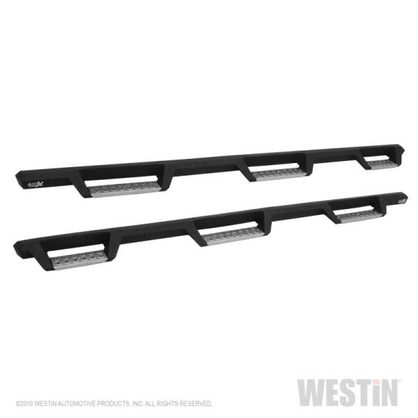 Westin - Westin/HDX 99-16 Ford F-250/350 Crew Cab (6.75ft Bed) Stainless Drop Nerf Step Bars - Textured Black - 56-5340152