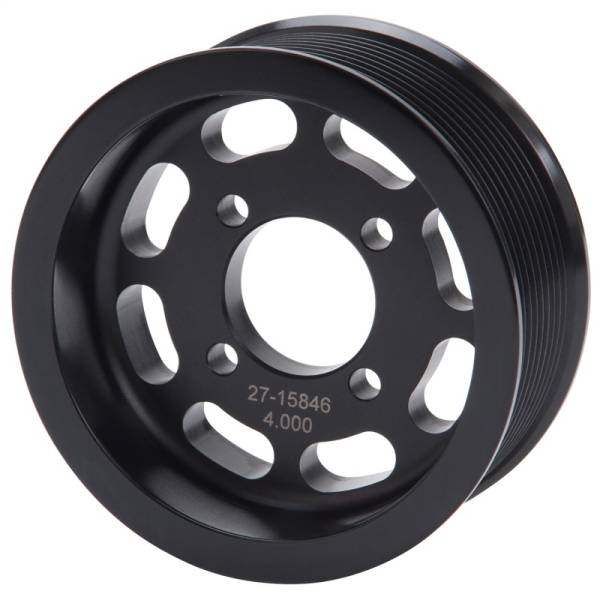 Edelbrock - Edelbrock Pulley Supercharger Enforcer 10 Rib 4In Black - 15846
